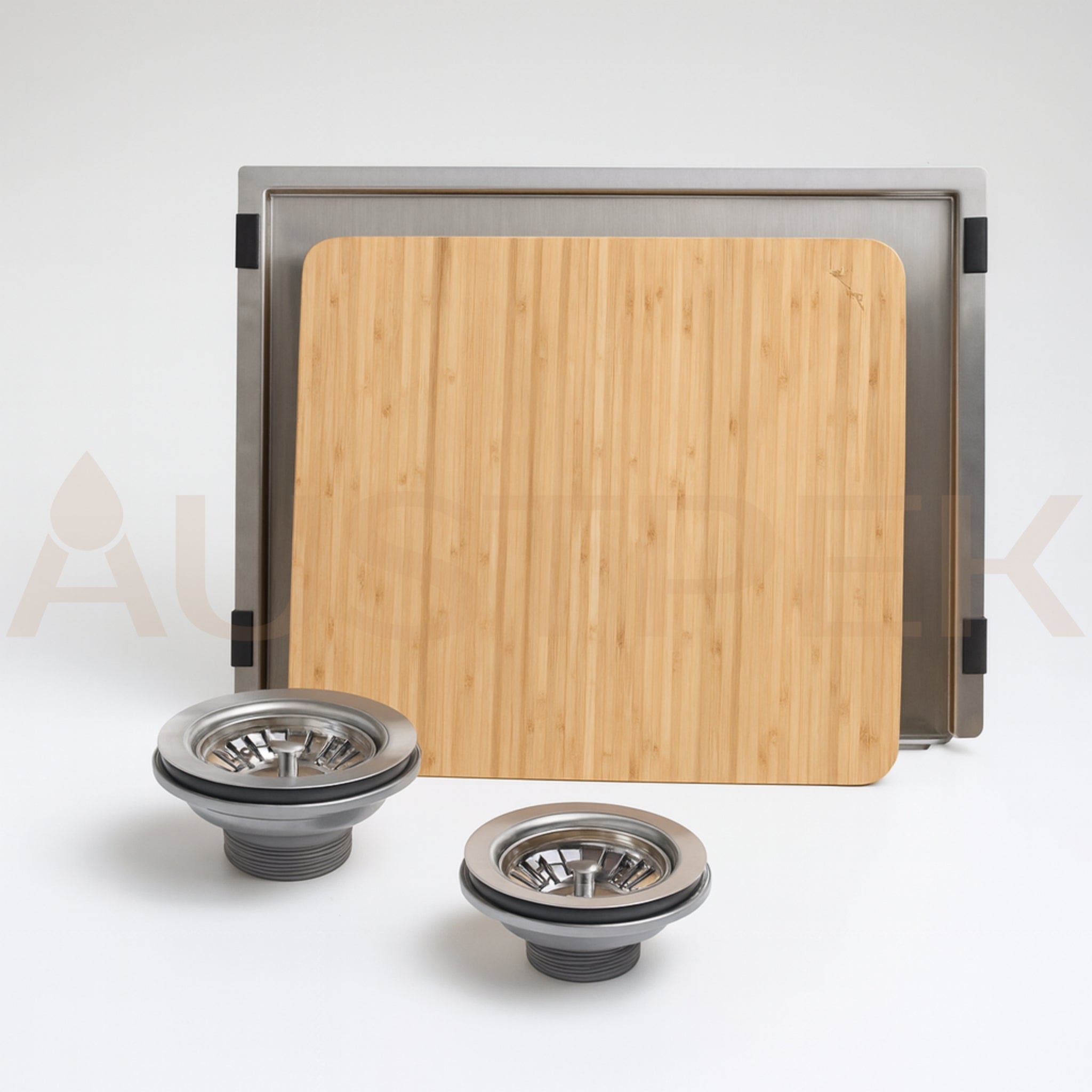 OLIVERI SONETTO DOUBLE BOWL TOPMOUNT ALFRESCO AND KITCHEN SINK WITH TAPHOLE STAINLESS STEEL 785MM