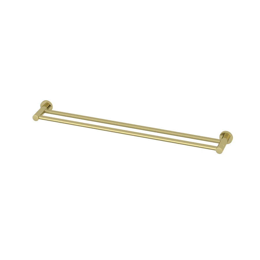 AMOZA DOUBLE TOWEL RAIL 800MM BRUSHED GOLD