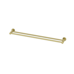 AMOZA DOUBLE TOWEL RAIL 800MM BRUSHED GOLD