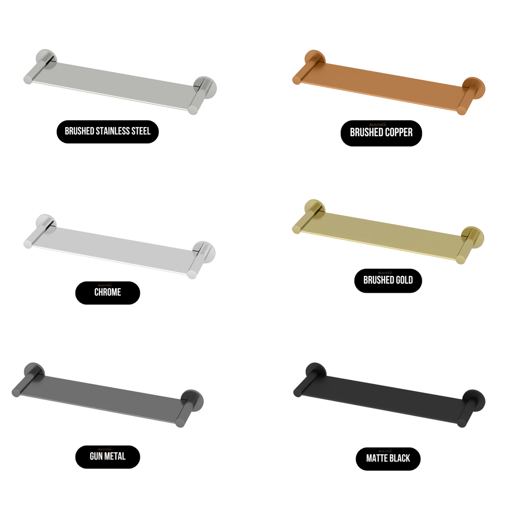 AMOZA SHOWER SHELF BRUSHED GOLD