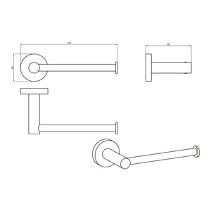 AMOZA TOILET ROLL HOLDER 170MM CHROME