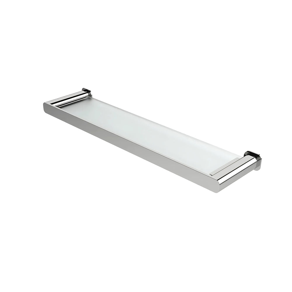 OSKAR METAL AND GLASS SHELF 500MM CHROME