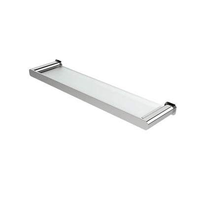 OSKAR METAL AND GLASS SHELF 600MM CHROME