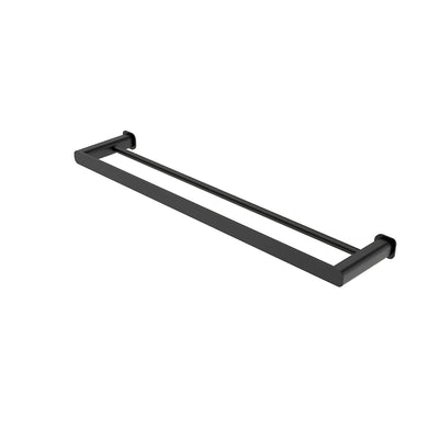 OSKAR DOUBLE TOWEL RAIL MATTE BLACK (AVAILABLE IN 600MM AND 750MM)