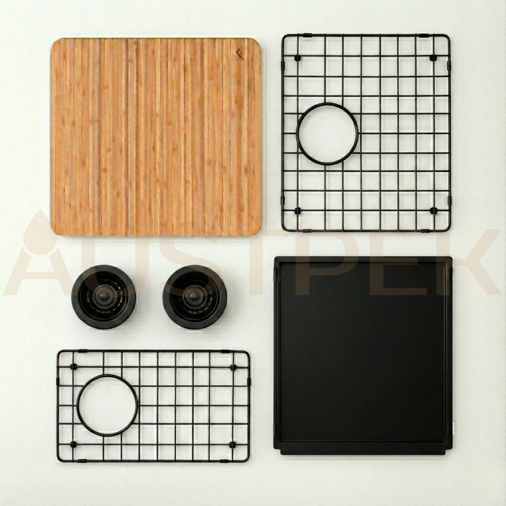OLIVERI SPECTRA 1 & 1/2 BOWL KITCHEN SINK BLACK 790MM