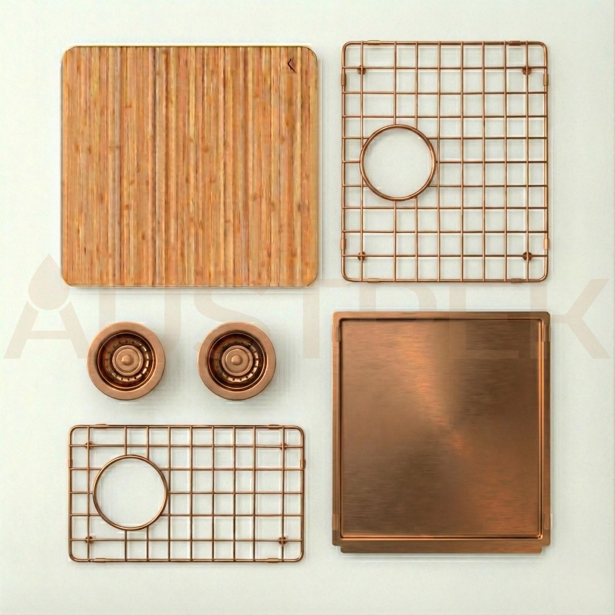 OLIVERI SPECTRA 1 & 1/2 BOWL KITCHEN SINK COPPER 790MM