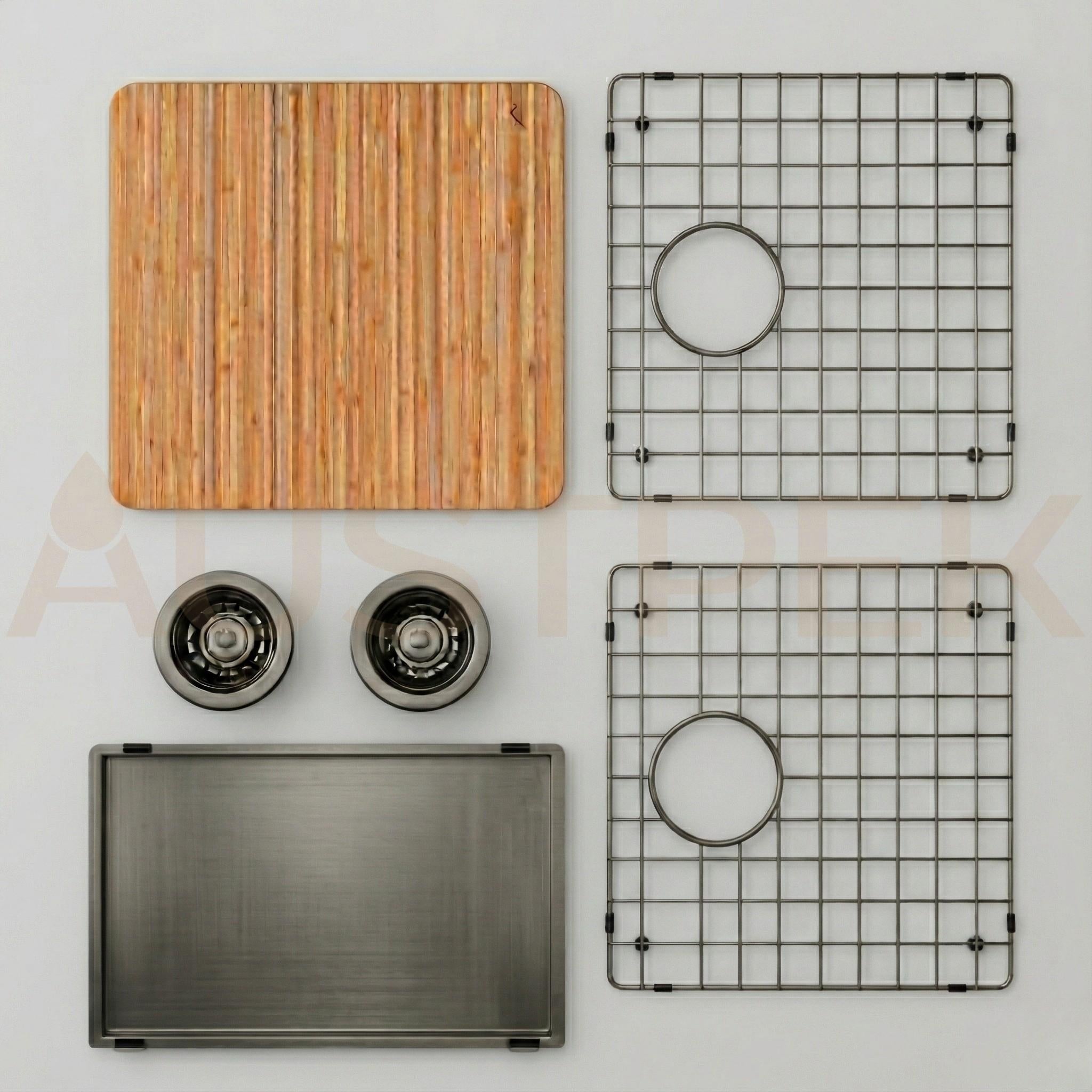 OLIVERI SPECTRA DOUBLE BOWL KITCHEN SINK GUNMETAL 780MM