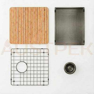 OLIVERI SPECTRA SINGLE BOWL KITCHEN AND LAUNDRY SINK GUNMETAL 540MM