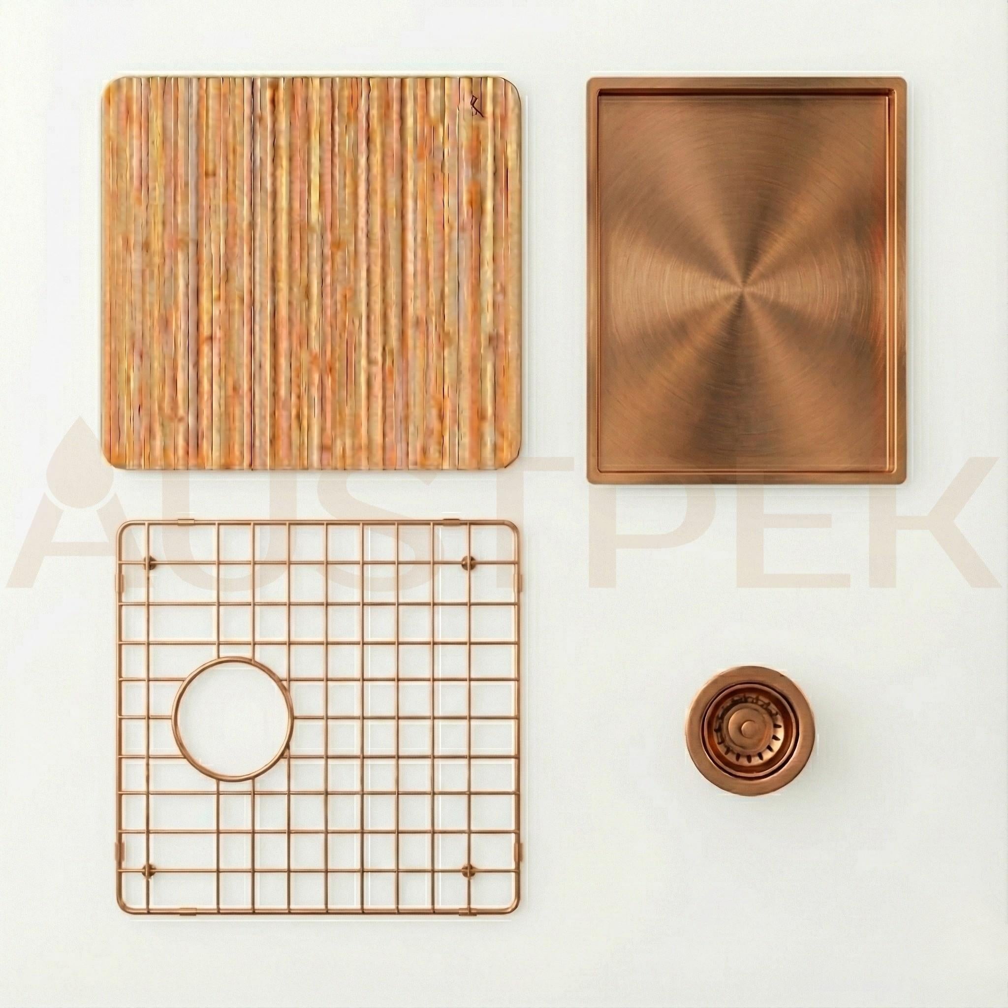 OLIVERI SPECTRA SINGLE BOWL KITCHEN AND LAUNDRY SINK COPPER 540MM