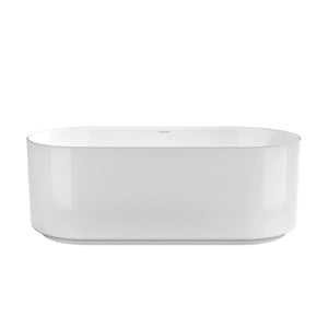 ATTICA CELINE FREESTANDING BATHTUB WITH OVERFLOW GLOSS WHITE 1500MM