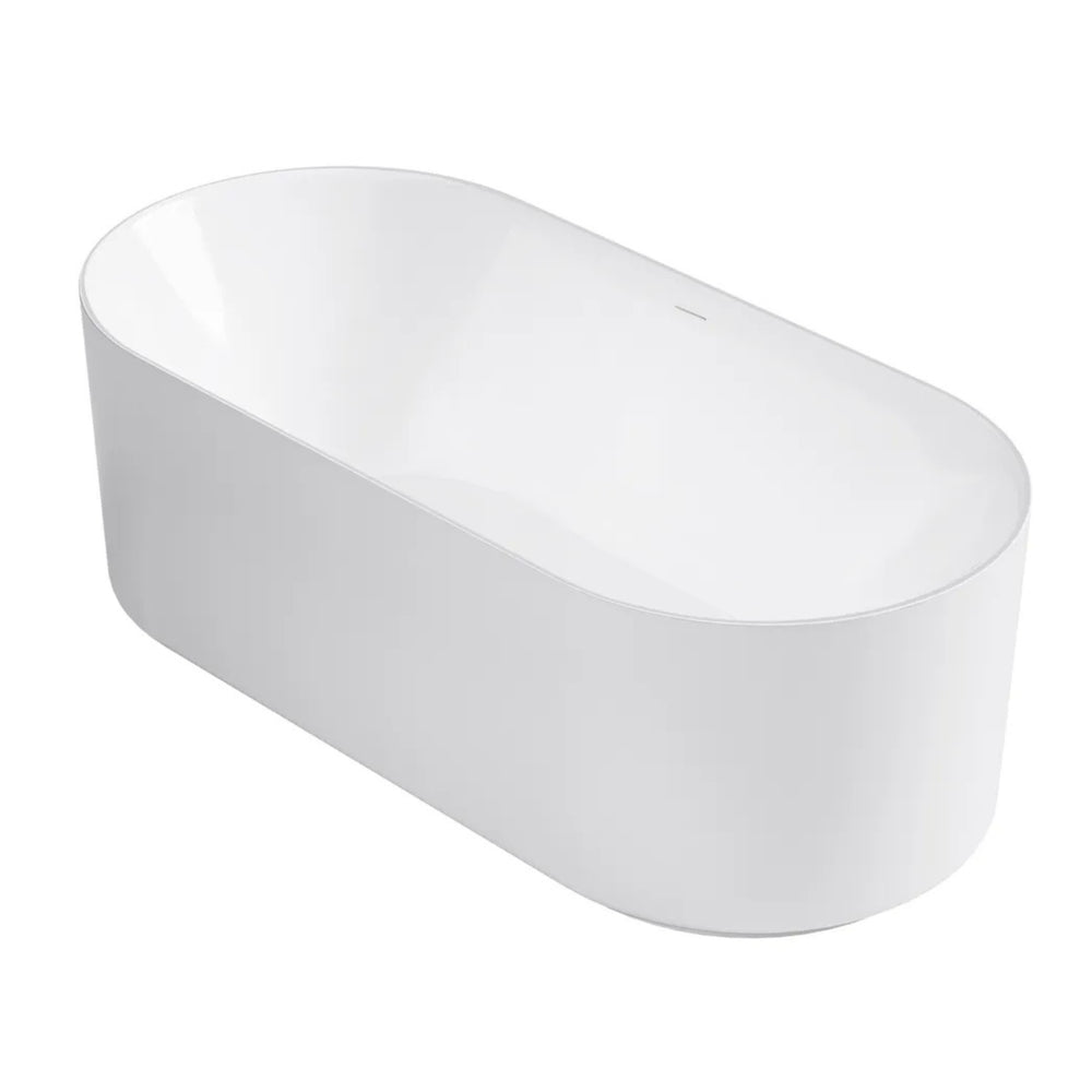 ATTICA CELINE FREESTANDING BATHTUB WITH OVERFLOW GLOSS WHITE 1500MM