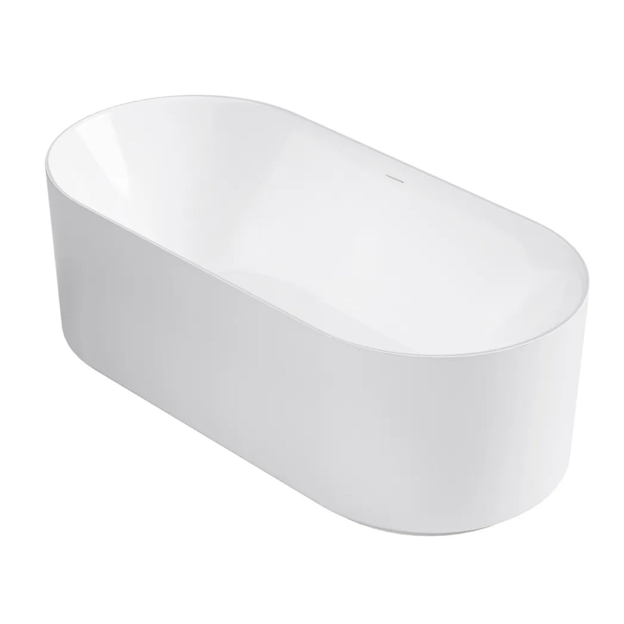 ATTICA CELINE FREESTANDING BATHTUB WITH OVERFLOW GLOSS WHITE 1500MM