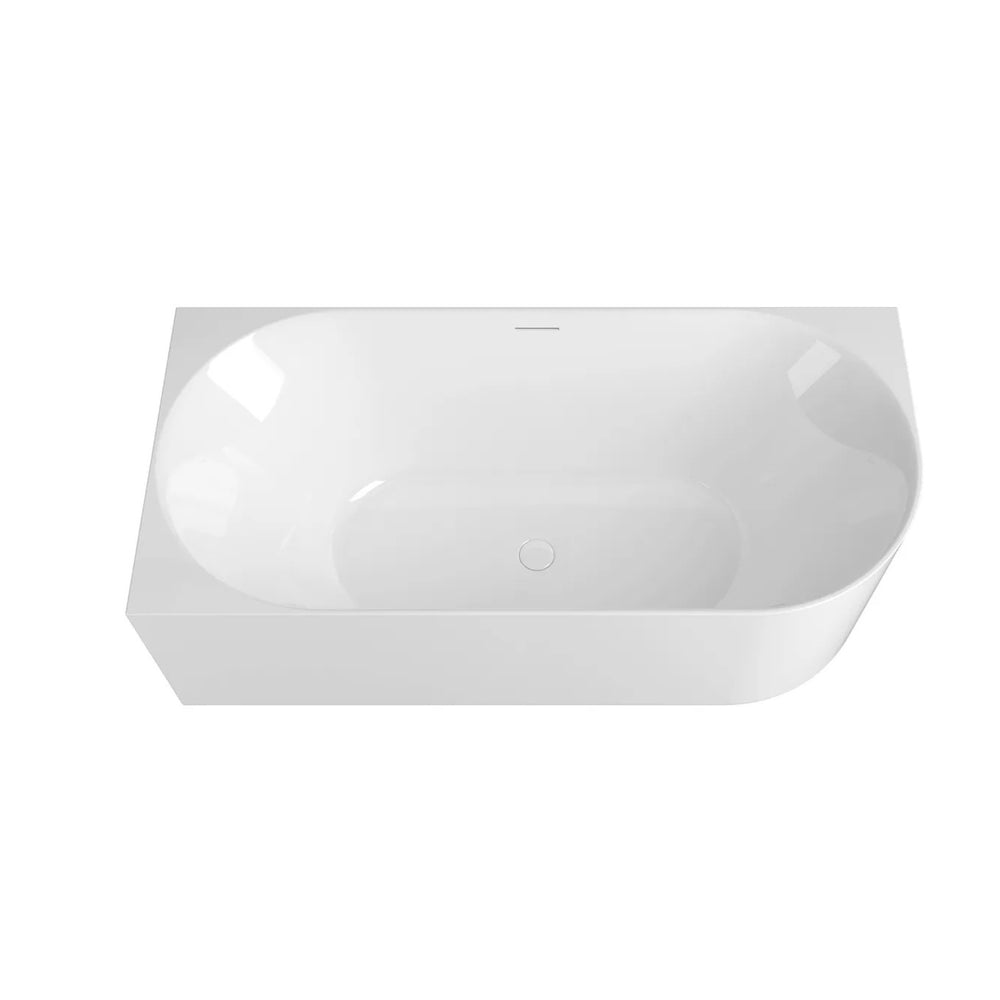 ATTICA CELINE LEFT CORNER BATHTUB WITH OVERFLOW GLOSS WHITE (AVAILABLE IN 1500MM AND 1700MM)