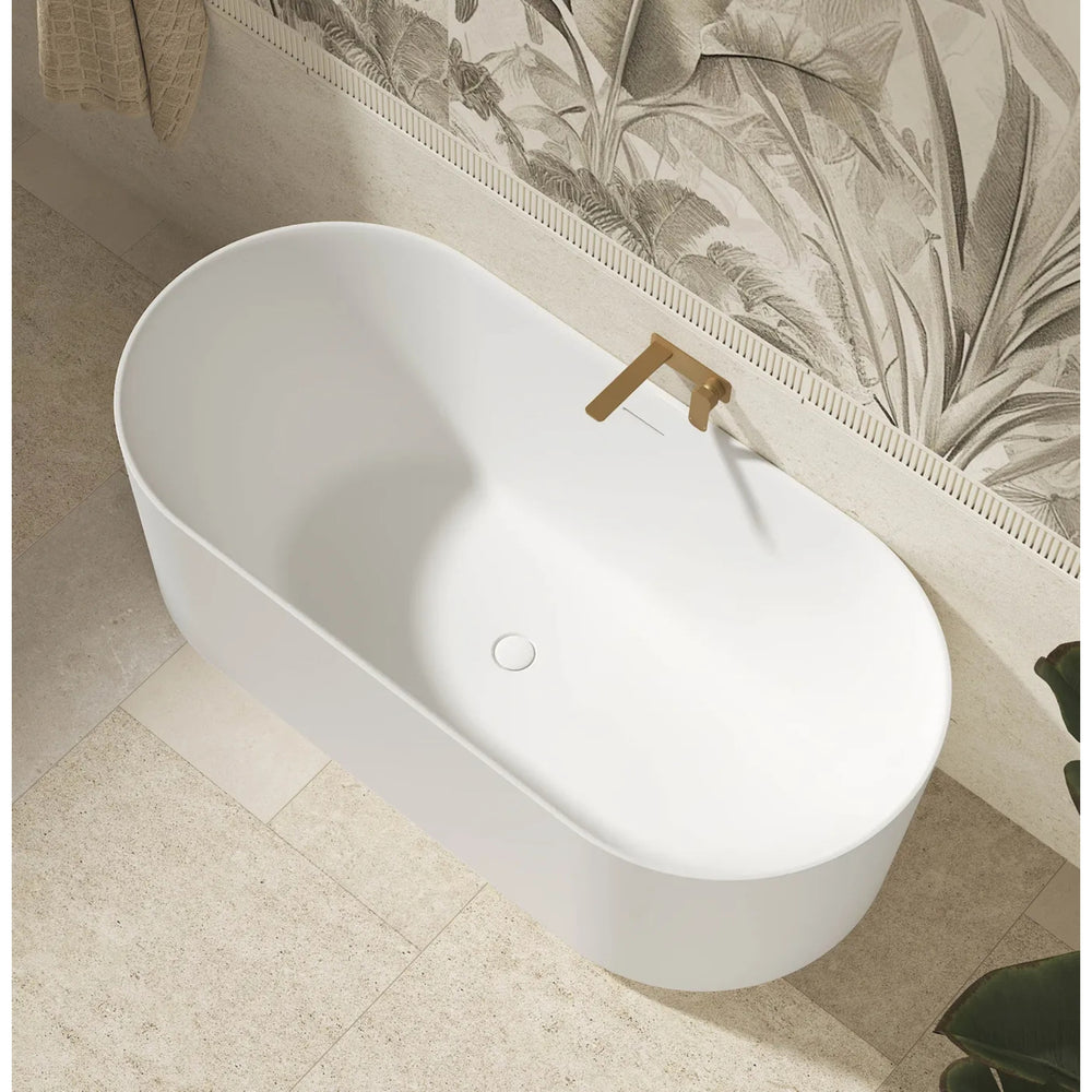 ATTICA CELINE FREESTANDING BATHTUB WITH OVERFLOW MATTE WHITE 1500MM