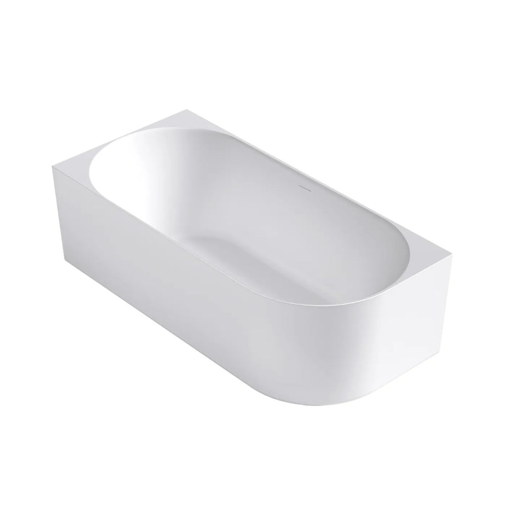 ATTICA CELINE LEFT CORNER BATHTUB WITH OVERFLOW MATTE WHITE (AVAILABLE IN 1500MM AND 1700MM)