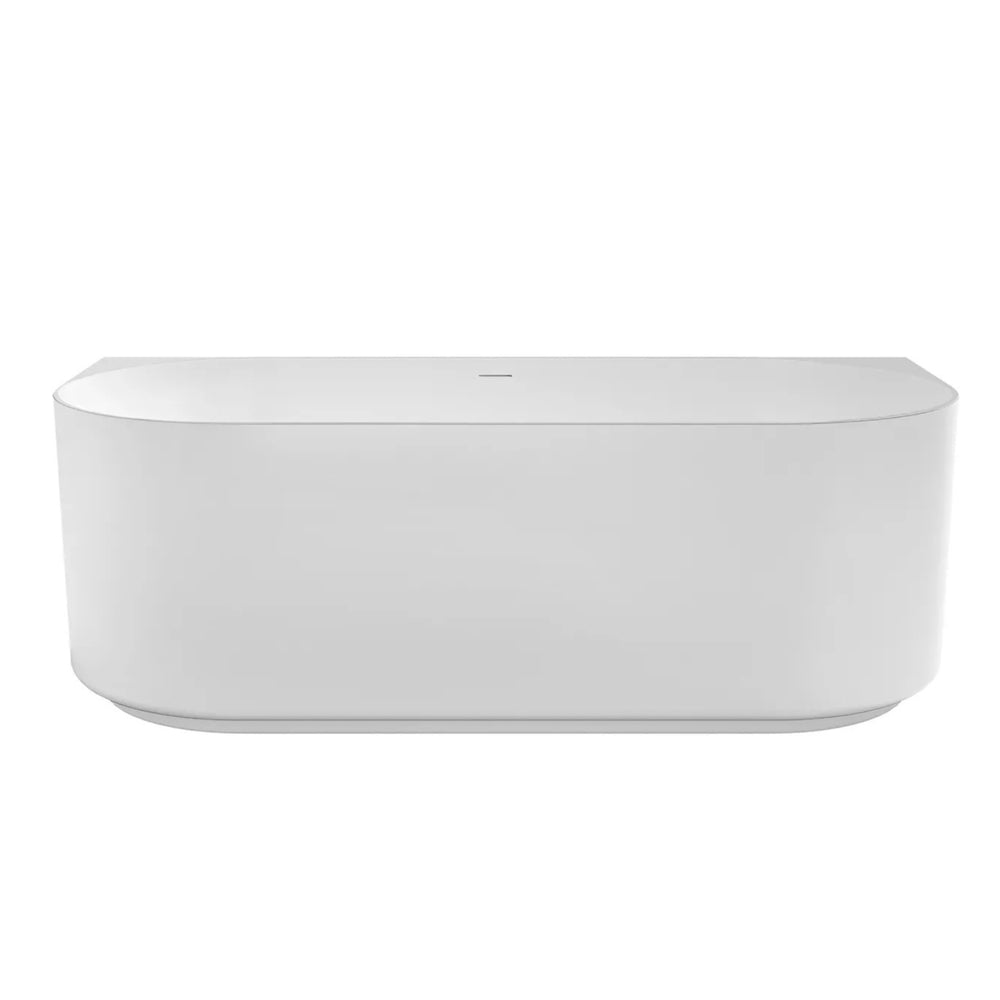ATTICA CELINE BACK TO WALL BATHTUB WITH OVERFLOW MATTE WHITE (AVAILABLE IN 1500MM AND 1700MM)