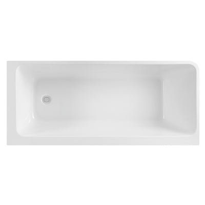 POSEIDON AVIS RIGHT CORNER BACK TO WALL BATHTUB GLOSS WHITE (AVAILABLE IN 1500MM AND 1700MM)