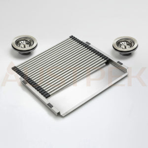 OLIVERI SONETTO DOUBLE BOWL UNIVERSAL KITCHEN SINK STAINLESS STEEL 785MM