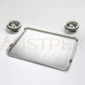 OLIVERI SONETTO DOUBLE BOWL UNDERMOUNT KITCHEN SINK STAINLESS STEEL 785MM