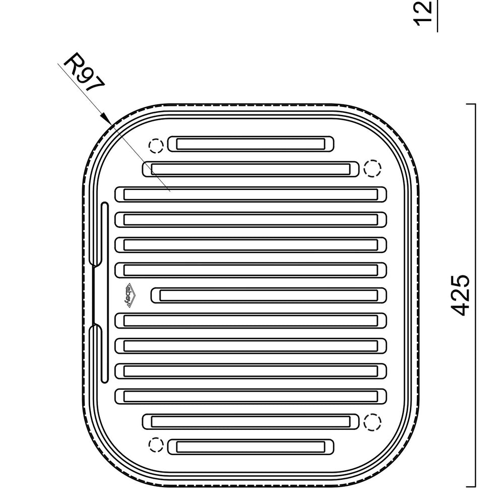 SCHOCK DISH TRAY STAINLESS STEEL