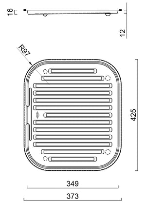 SCHOCK DISH TRAY STAINLESS STEEL