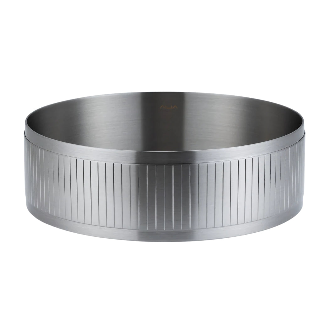 ALIA TEXTURED-SS ABOVE COUNTER BASIN STAINLESS STEEL BRUSHED SILVER 400MM