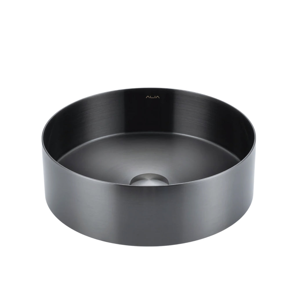 ALIA SS ABOVE COUNTER BASIN STAINLESS STEEL GUNMETAL GREY 400MM