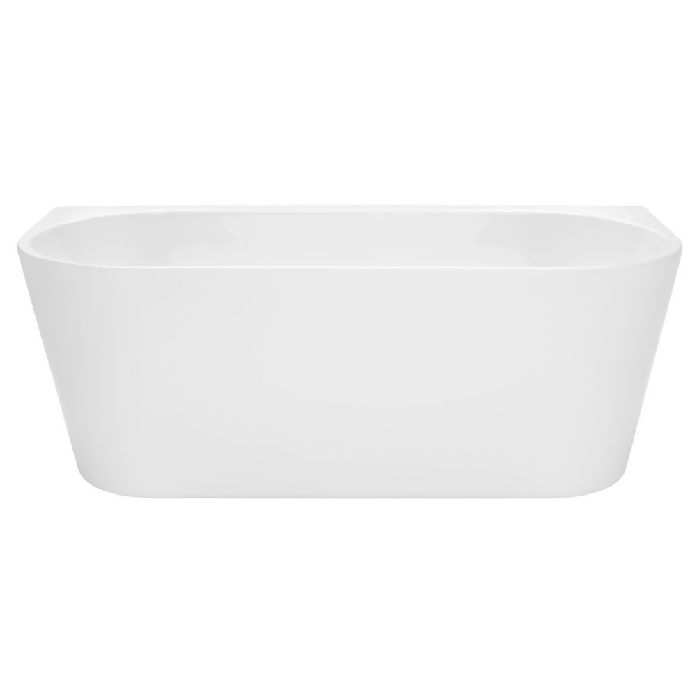 DECINA ALEGRA BACK-TO-WALL FREESTANDING BATH GLOSS WHITE (AVAILABLE IN 1500MM AND 1700MM)