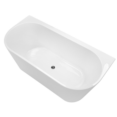 DECINA ALEGRA BACK-TO-WALL FREESTANDING BATH GLOSS WHITE (AVAILABLE IN 1500MM AND 1700MM)