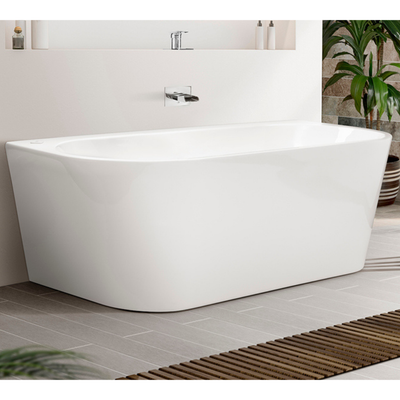 DECINA ALEGRA BACK-TO-WALL FREESTANDING BATH GLOSS WHITE (AVAILABLE IN 1500MM AND 1700MM)