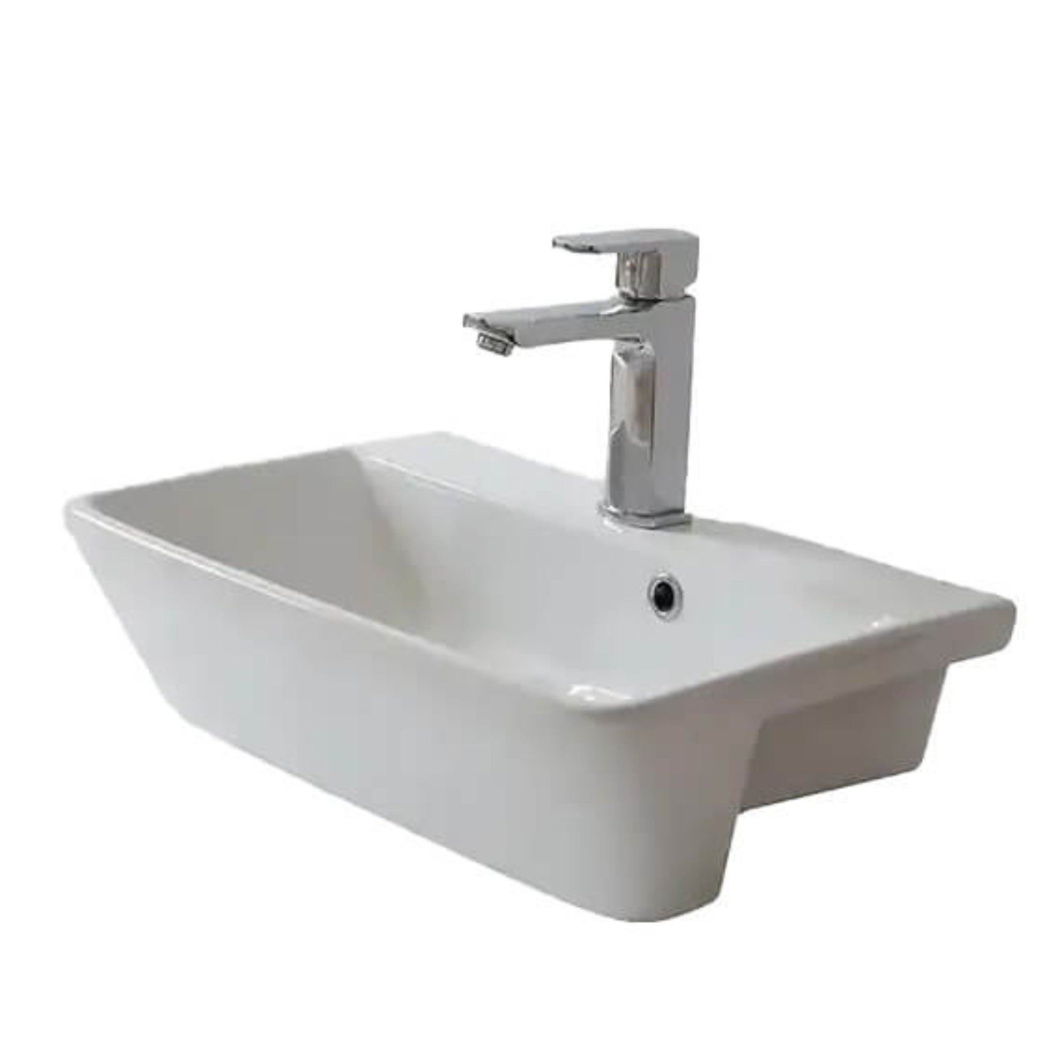 TURNER HASTINGs AGRES SEMI RECESSED BASIN GLOSS WHITE 560MM