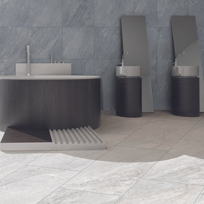 EVERSTONE AGATHOS WHITE MATTE 1200X600MM RECTANGULAR TILE (PER BOX)