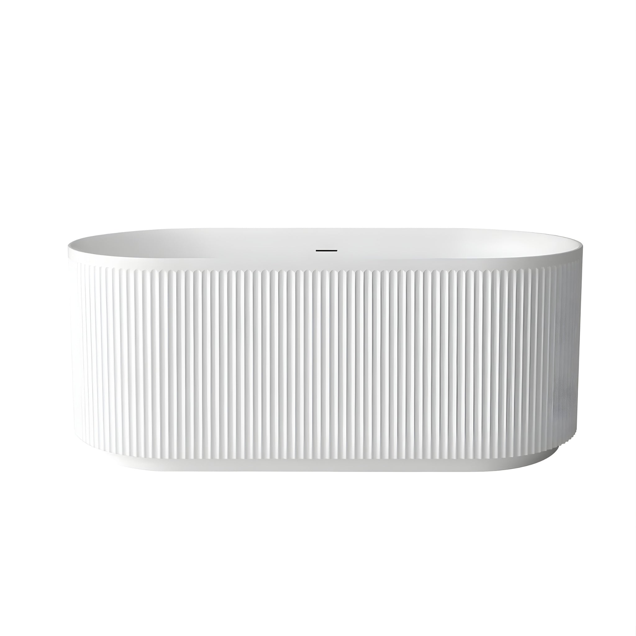 ATTICA HAVANA FLUTED FREESTANDING BATHTUB WITH INTEGRATED OVERFLOW MATTE WHITE (AVAILABLE IN 1500MM AND 1700MM)