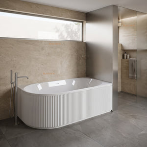 ATTICA HAVANA RIGHT CORNER BATHTUB WITH OVERFLOW GLOSS WHITE (AVAILABLE IN 1500MM AND 1700MM)