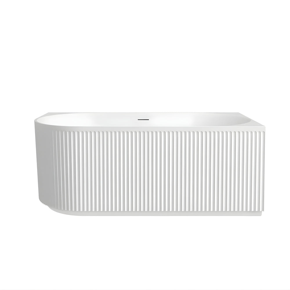ATTICA HAVANA RIGHT CORNER BATHTUB WITH OVERFLOW MATTE WHITE (AVAILABLE IN 1500MM AND 1700MM)
