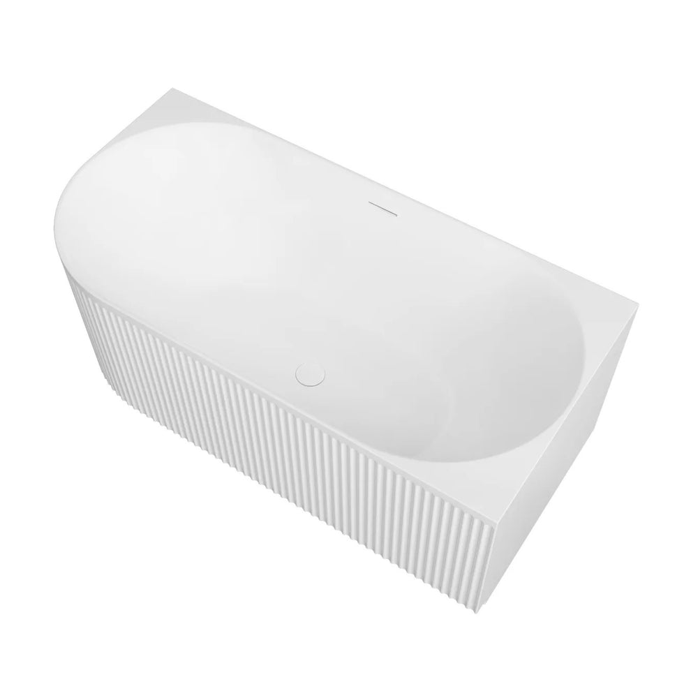 ATTICA HAVANA RIGHT CORNER BATHTUB WITH OVERFLOW MATTE WHITE (AVAILABLE IN 1500MM AND 1700MM)