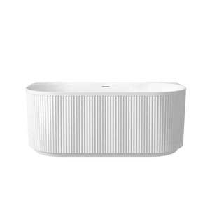 ATTICA HAVANA FLUTED MULTI-FIT BATHTUB WITH INTEGRATED OVERFLOW MATTE WHITE (AVAILABLE IN 1500MM AND 1700MM)
