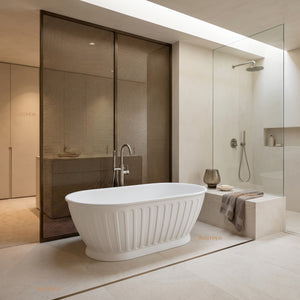 ATTICA KENSINGTON FREESTANDING BATH MATTE WHITE (AVAILABLE IN 1500MM AND 1700MM)