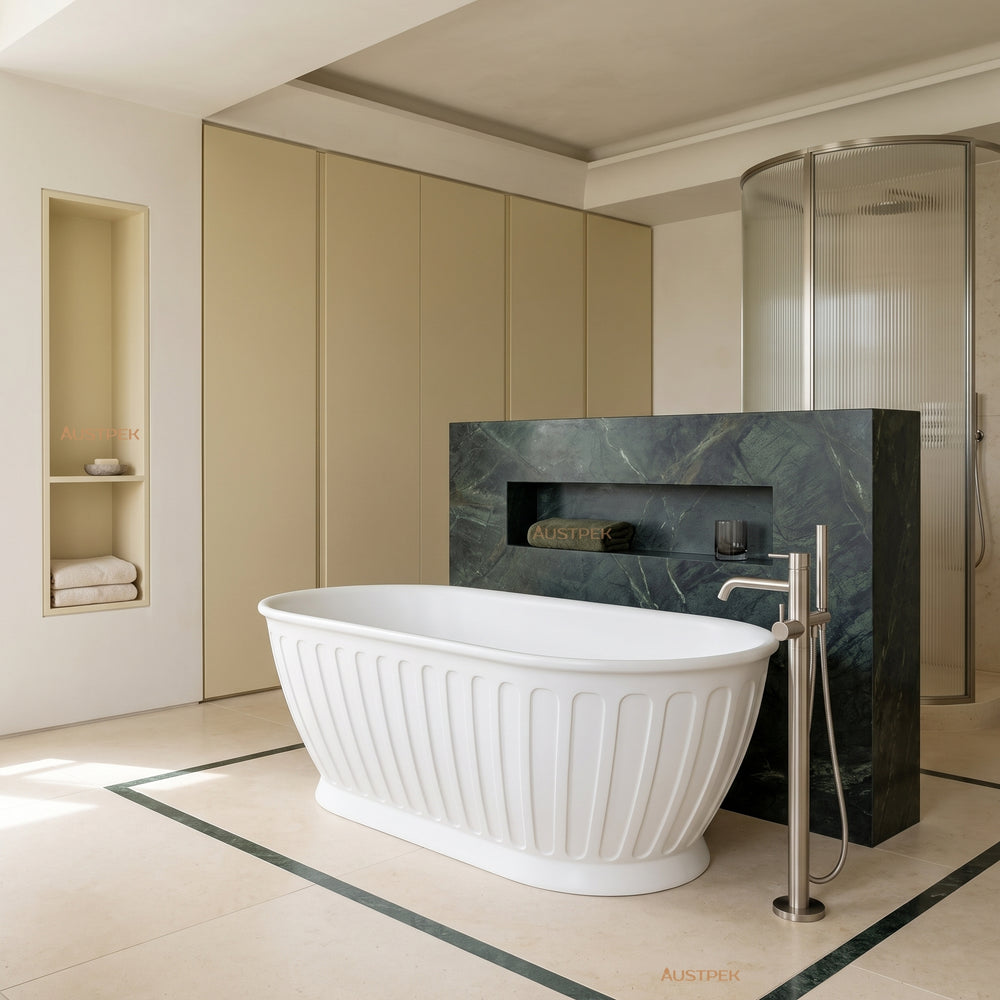 ATTICA KENSINGTON FREESTANDING BATH MATTE WHITE (AVAILABLE IN 1500MM AND 1700MM)
