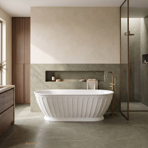 ATTICA KENSINGTON FREESTANDING BATHTUB GLOSS WHITE (AVAILABLE IN 1500MM AND 1700MM)