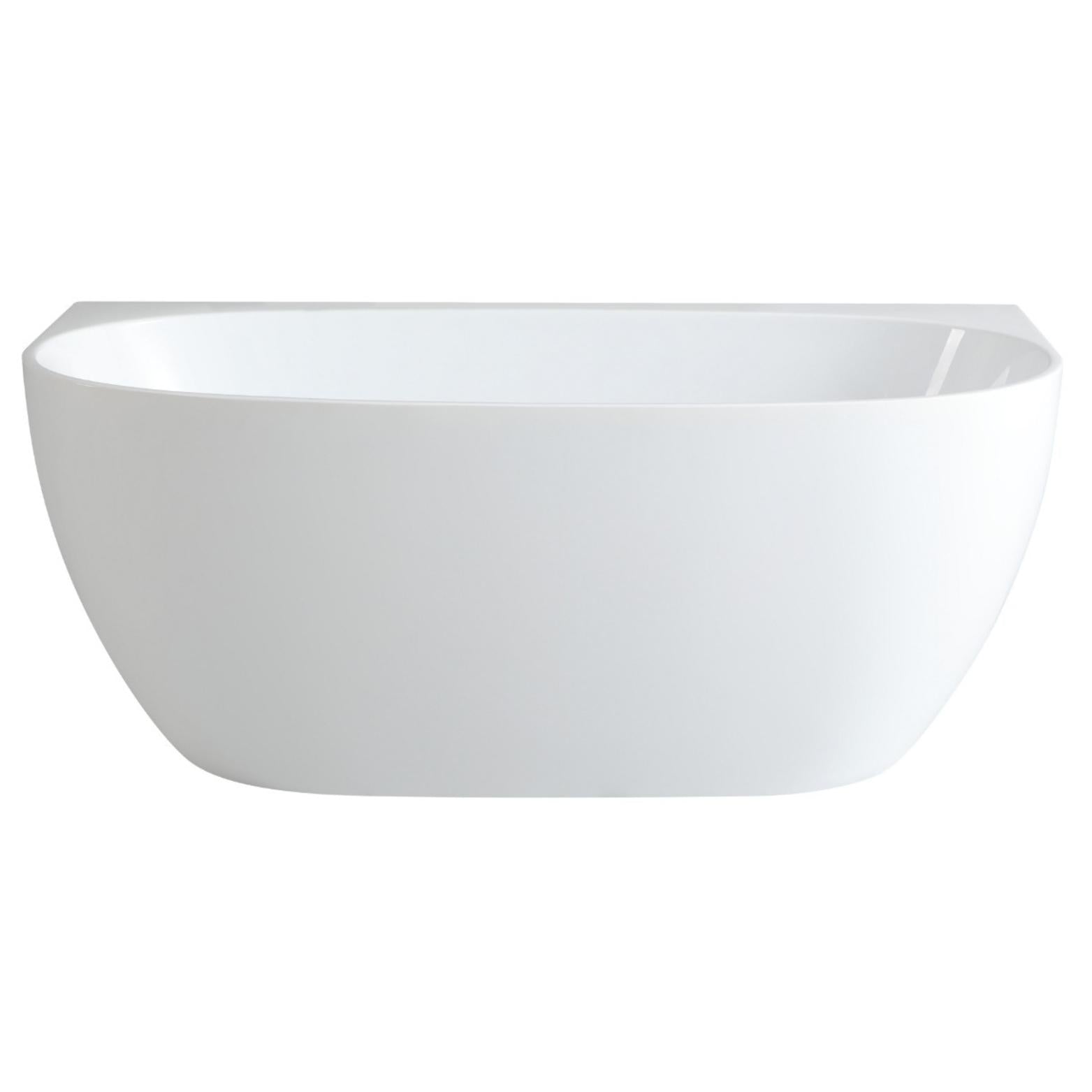 POSEIDON ARIA BACK TO WALL BATHTUB GLOSS WHITE (AVAILABLE IN 1500MM AND 1700MM)
