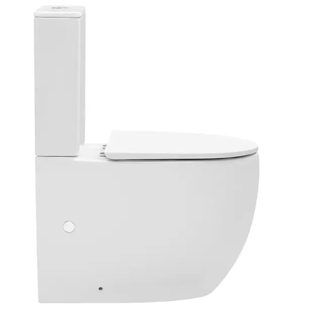 DECINA ALEGRA EZI HEIGHT UNIVERSAL RIMLESS BACK-TO-WALL TOILET SUITE GLOSS WHITE