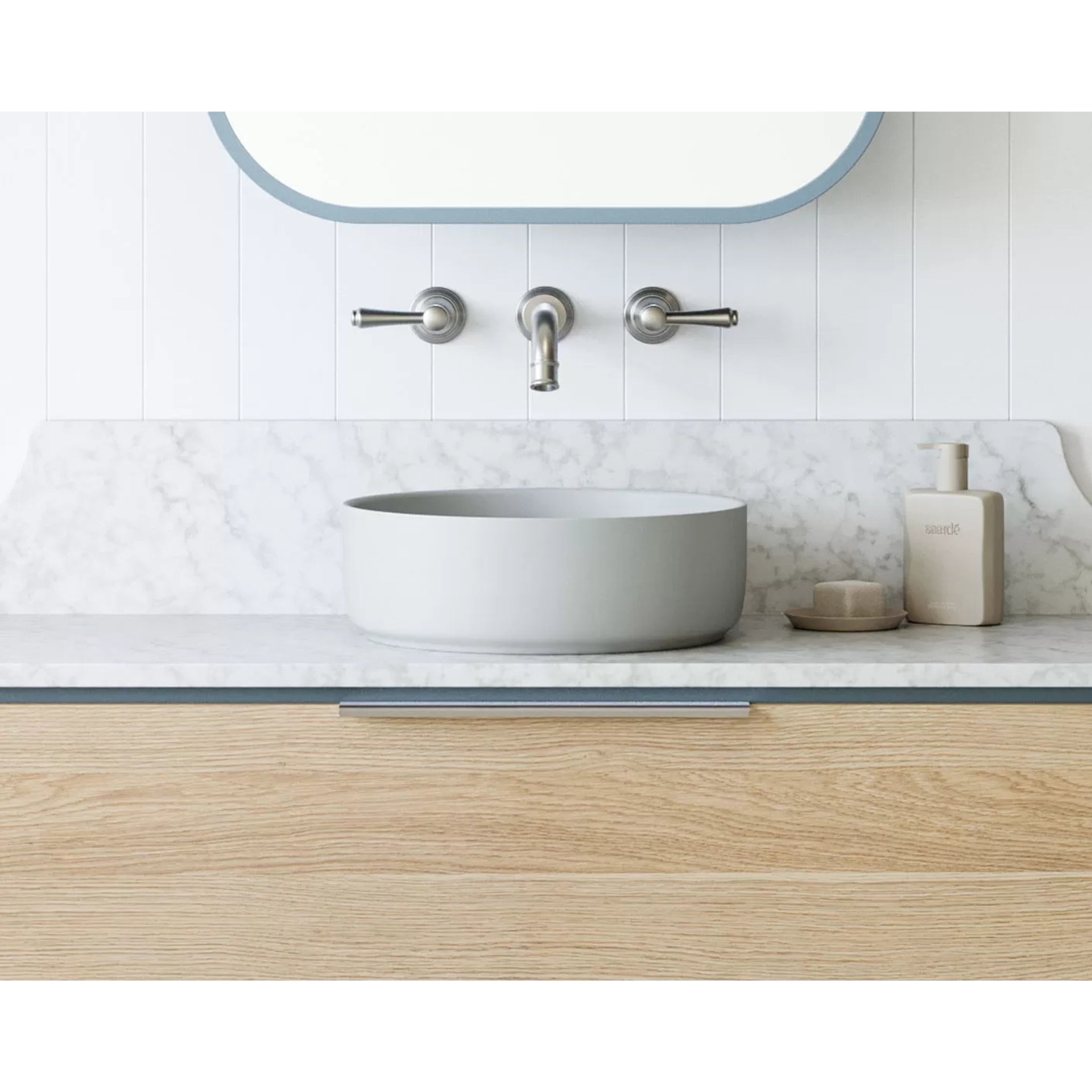 TIMBERLINE ALLURE ABOVE COUNTER BASIN MATTE LIGHT GREY 360MM