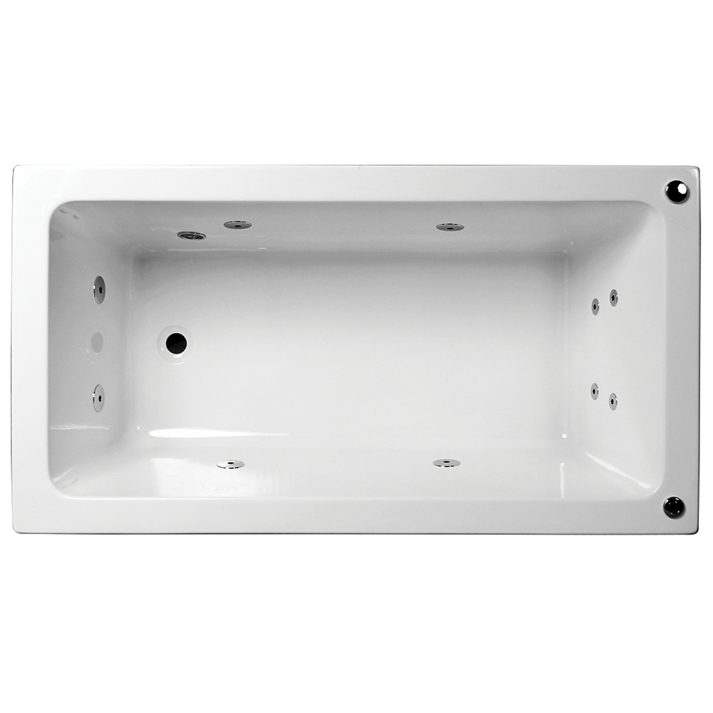 BROADWAY ALPHA BUILT-IN SPA BATHTUB WHITE (AVAILABLE IN 1490MM, 1700MM AND 1795MM) WITH 6 JETS