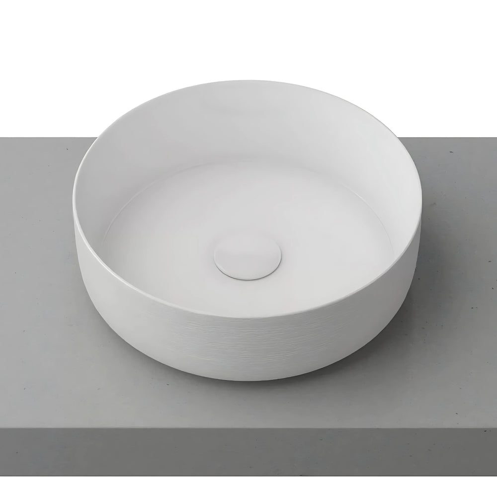 TIMBERLINE ALLURE RAKED ABOVE COUNTER BASIN GLOSS WHITE 360MM