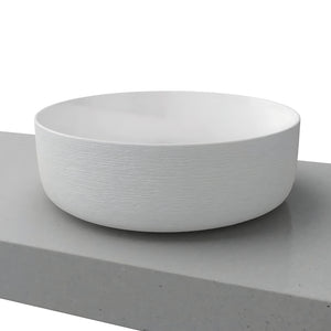 TIMBERLINE ALLURE RAKED ABOVE COUNTER BASIN GLOSS WHITE 360MM