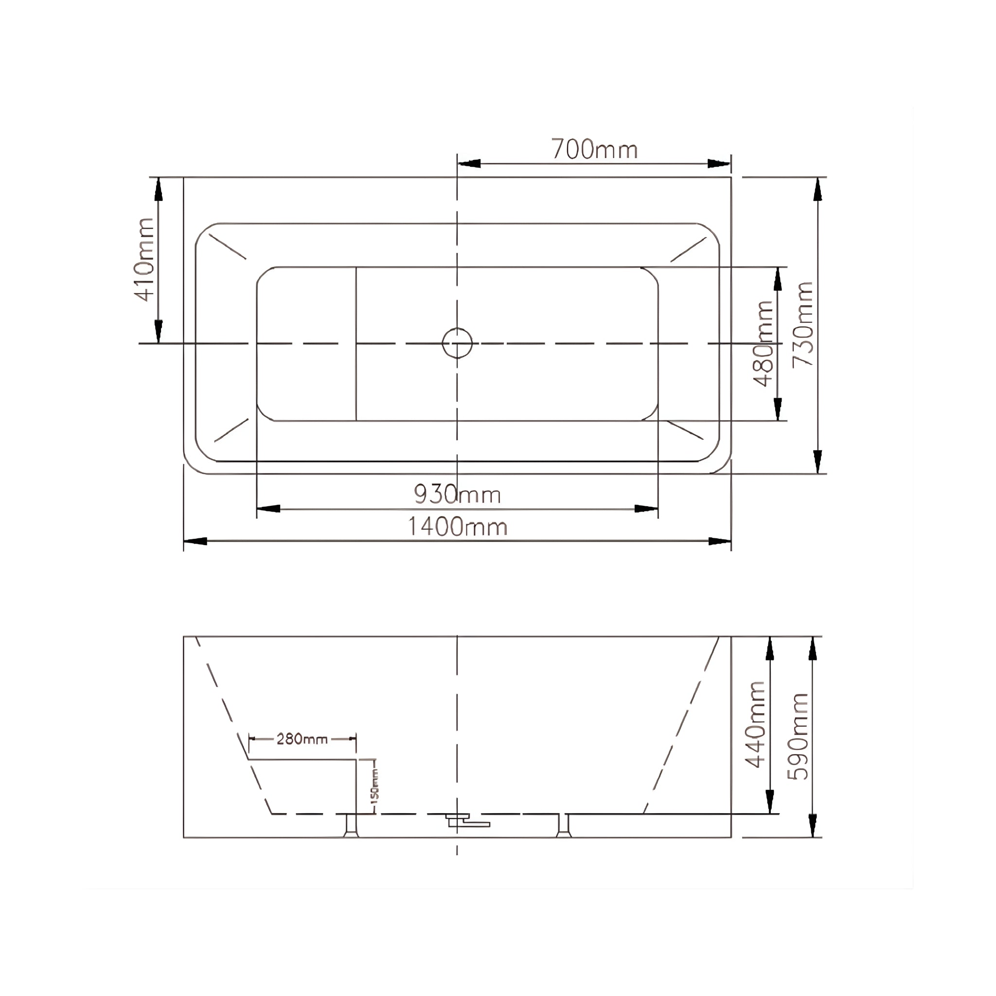 INFINITY AMBER MULTI-FIT BATHTUB WITH SEAT GLOSS WHITE (AVAILABLE IN 1400MM AND 1500MM)