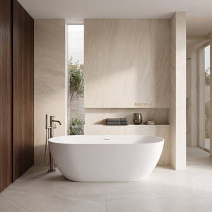 ATTICA MANOLO FREESTANDING BATHTUB WITH OVERFLOW MATTE WHITE (AVAILABLE IN 1500MM AND 1700MM)