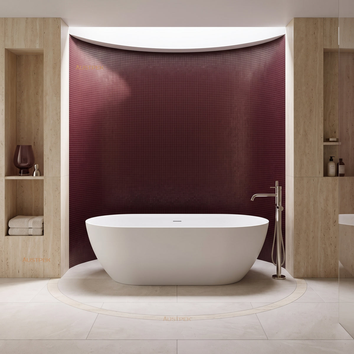 ATTICA MANOLO FREESTANDING BATHTUB WITH OVERFLOW MATTE WHITE (AVAILABLE IN 1500MM AND 1700MM)