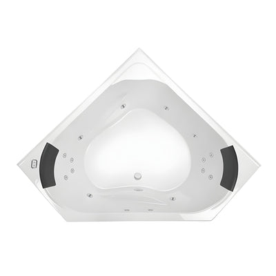 DECINA ANGELIQUE CORNER CONTOUR SPA BATH GLOSS WHITE (AVAILABLE IN 1295MM AND 1465MM) WITH 14-JETS